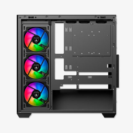 CASE ANTRYX FX-750 BLACK|4 FAN ARGB|USB TIPO-C - Imagen 6