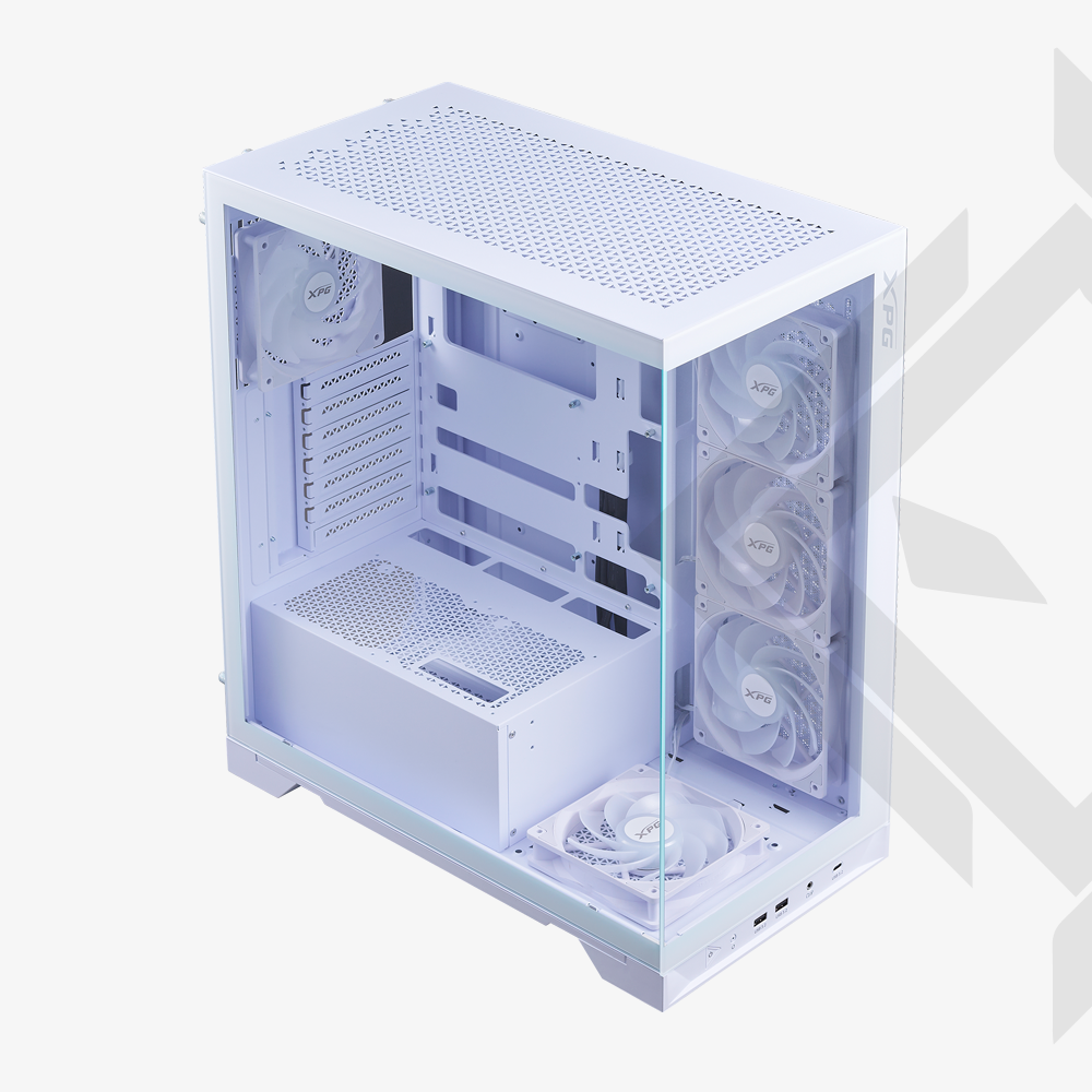 CASE XPG INVADER X WHITE |5 FAN COOLER|VIDRIO TEMPLADO USB 3.2