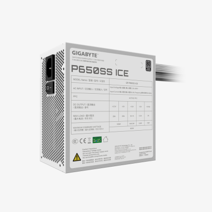 FUENTE GIGABYTE GP-P650SS ICE 650W 80 PLUS PCIe|SILVER|ATX 3.1 - Imagen 5