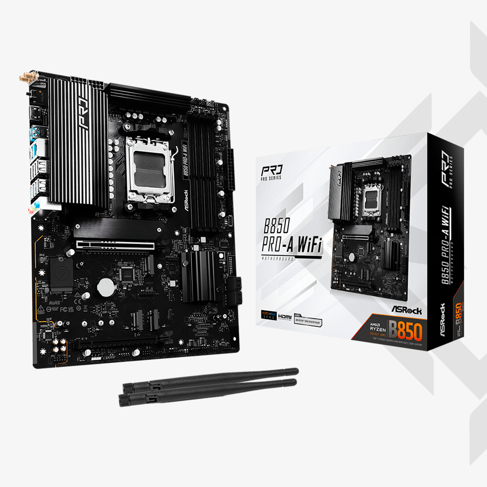 PLACA ASROCK 850 PRO-A WIFI-0 PLACA MADRE ASROCK B850 PRO-A WIFI|AM5|DDR5|4 SLOT|196GB - Imagen 1