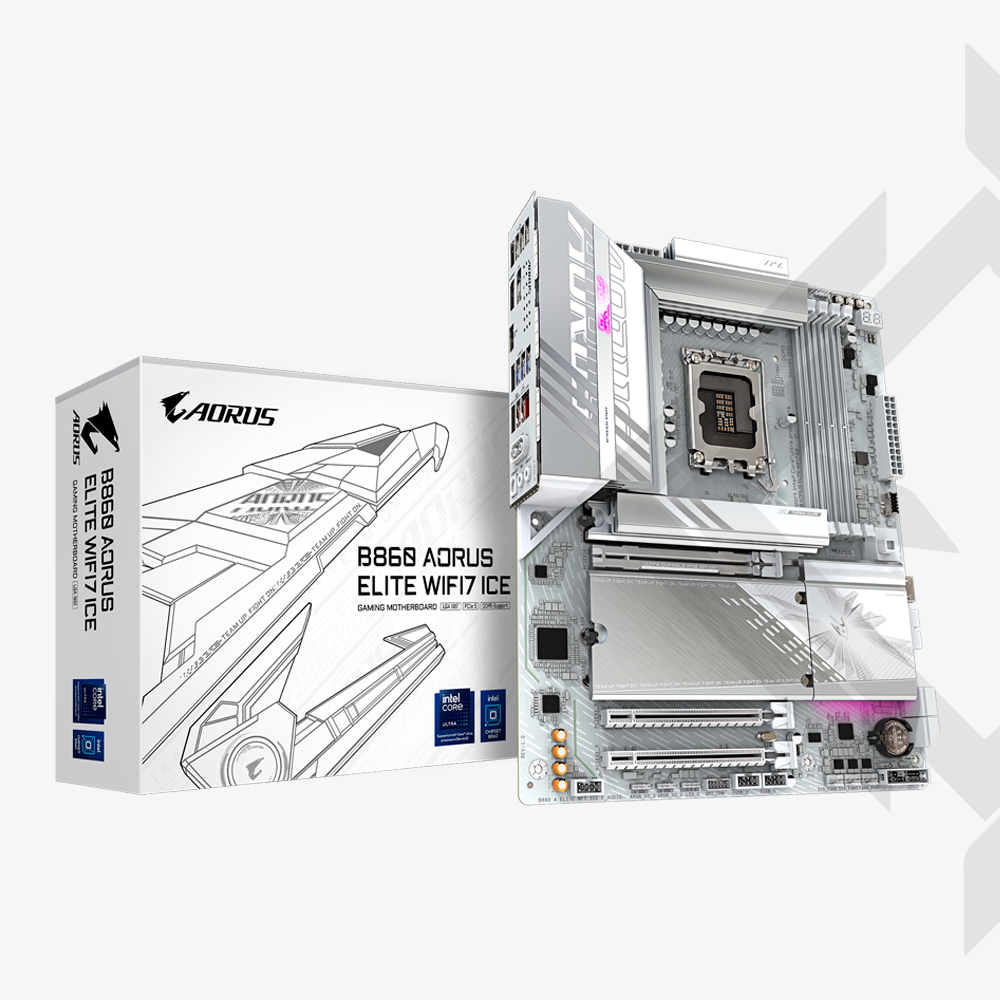 PLACA GIGABYTE B860 AORUS ELITE WIFI7 IC-0 PLACA MADRE GIGABYTE B860 AORUS ELITE WIFI7 ICE LGA1851|DDR5|4 SLOT 256GB/9200 - Imagen 1