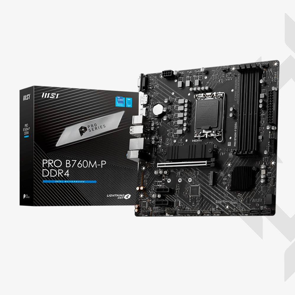 PLACA MSI PRO B760M-P DDR4-0 PLACA MADRE MSI PRO B760M-P DDR4 LGA1700 4 SLOT 128GB 4800 - Imagen 1