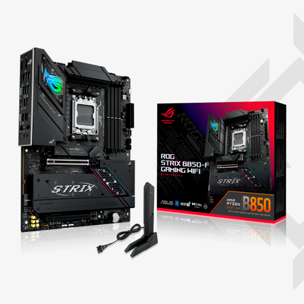 PLACA ROG STRIX B850-F GAMING WIFI-0 PLACA MADRE ASUS ROG STRIX B850-F GAMING WIFI AM5|DDR5|4 SLOT 256GB/8000 - Imagen 1