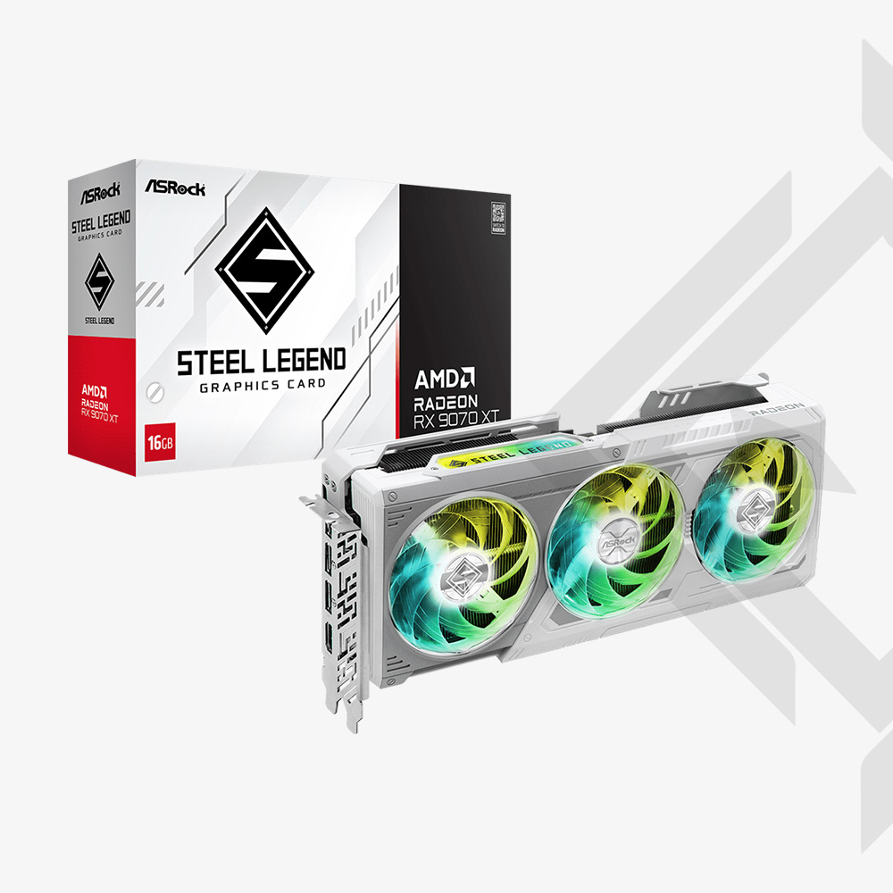 TARJETA DE VIDEO ASROCK RX 9070 XT 16GB STEEL LEGEND GDDR6 RADEON