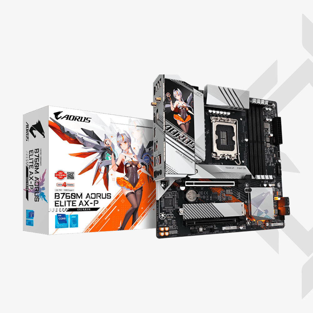B760M AO WAIFU-0 PLACA MADRE GIGABYTE B760M AORUS ELITE WIFI6E-P GEN5 WAIFU EDITION LGA1700 DDR5 4 SLOT 256GB - Imagen 1