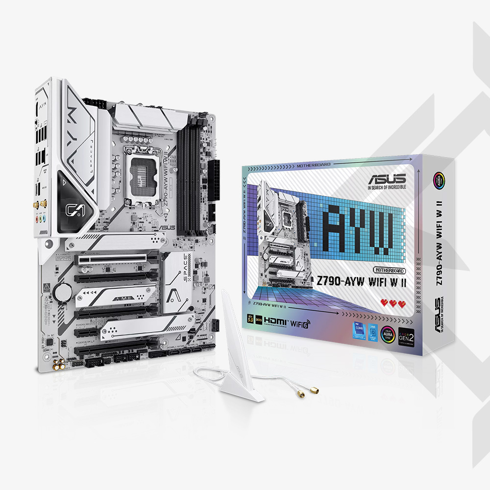 Z790-AYW WIFI W II-0 PLACA MADRE ASUS Z790-AYW WIFI W II LGA1700 DDR5 4 SLOT 192GB 8000 - Imagen 1
