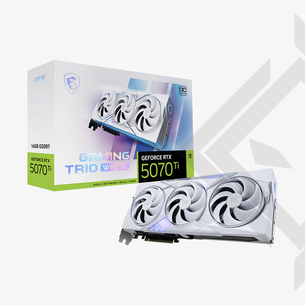5070 Ti 16G GAMING TRIO OC WHITE-0 TARJ. DE VIDEO MSI RTX 5070 Ti 16GB GAMING TRIO OC WHITE - Imagen 1