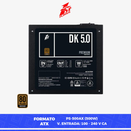 FUENTE 1ST PLAYER DK 500W | PS-500AX | 80 PLUS BRONZE - Imagen 3